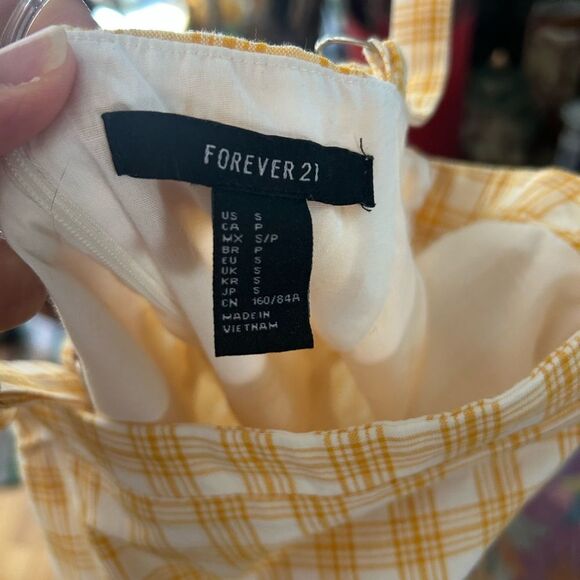 Forever 21 Yellow Plaid Dress Small - Picture 3 of 15